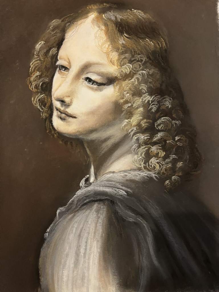 Da Vinci, Angel, kresba pastel