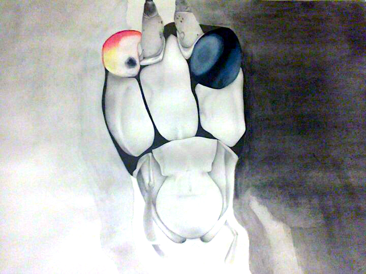 ideas - kombinovaná technika kresby, malby a monotypie