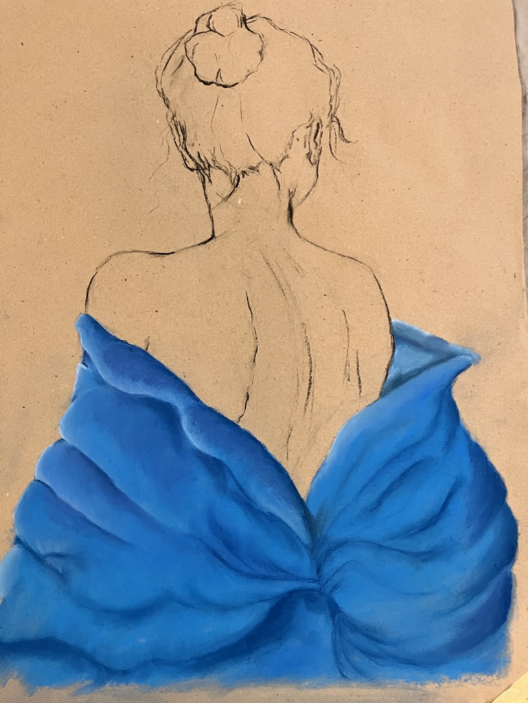 sklenice s vodou - kresba tužkou